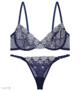 خرید ست شورت و سوتین توری فنردار برتا گلدوزی کد 2020FX