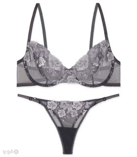 خرید ست شورت و سوتین توری فنردار برتا گلدوزی کد 2020OX