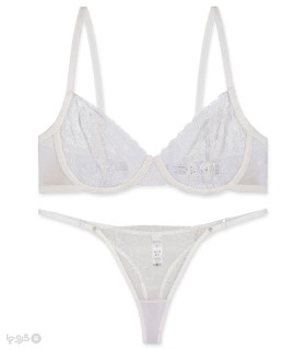 خرید ست شورت و سوتین توری فنردار برتا گلدوزی کد 2020OZW