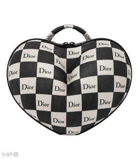 خرید کیف لباس زیر زنانه قلبی کد 4031 طرح Dior شطرنجی