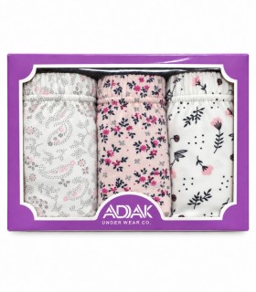 خرید پک شورت زنانه نخی Adak آداک لیفه‌ای کد 147 طرح 1 - بسته 3 عددی