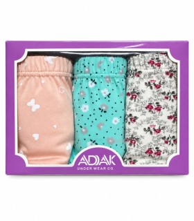 خرید پک شورت زنانه نخی Adak آداک لیفه‌ای کد 147 طرح 2 - بسته 3 عددی