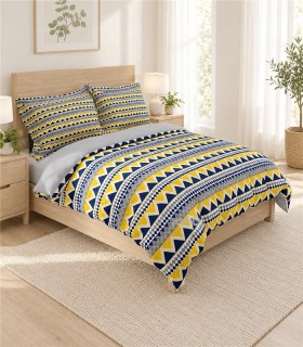 خرید سرویس روتختی میکروفایبر نوپه هوم کد T4825 طرح هندسی