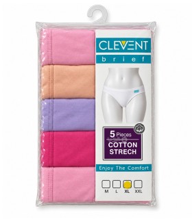 خرید پک شورت زنانه اسلیپ نخی Clevent کلونت کد 5301 طرح میکس 16 - بسته 5 عددی
