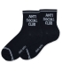 جوراب نیم ساق Chetic چتیک طرح Anti Social Club مشکی