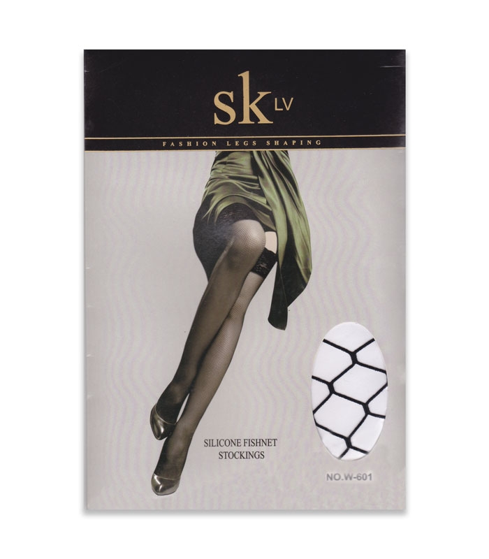 جوراب بالای ران فیش نت درشت SKLV کد W-601