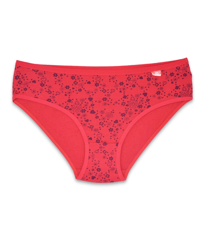 شورت اسلیپ نخی نیلی کد 400 طرح گلدار قرمز