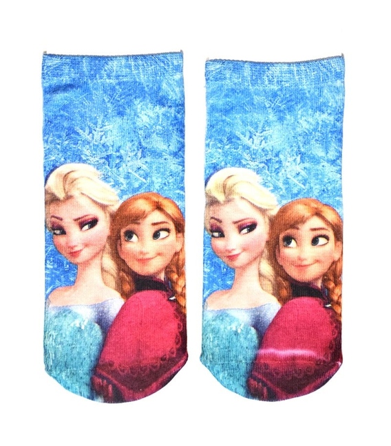 جوراب بچه‌گانه نخی فانتزی طرح فروزن السا و آنا - Frozen Elsa & Anna