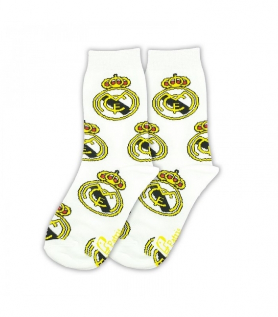 جوراب بچگانه ساقدار نانو پاتریس طرح رئال مادرید سفید