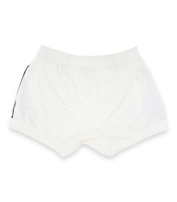 شورت مردانه نخی نیم پا Adak آداک کد 177 طرح دو رنگ شیری قهوهای