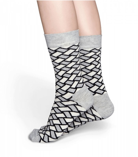 جوراب Happy Socks طرح Basket خاکستری