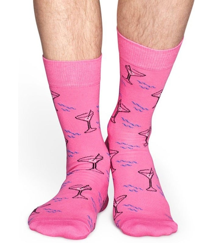 جوراب Happy Socks هپی ساکس طرح Cocktail صورتی