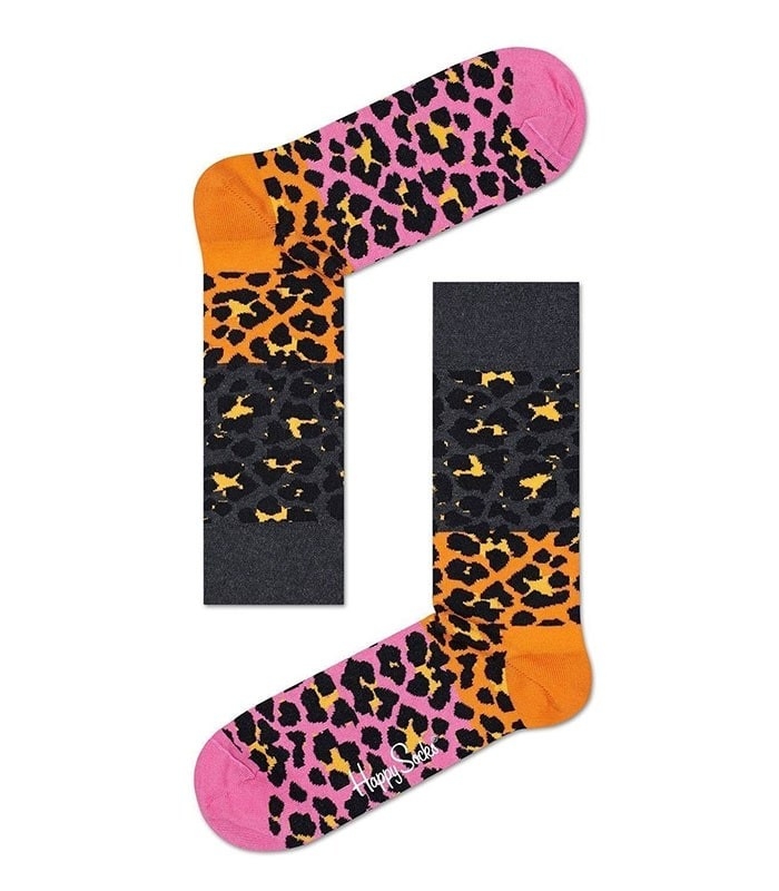 جوراب Happy Socks هپی ساکس طرح Block Leopard