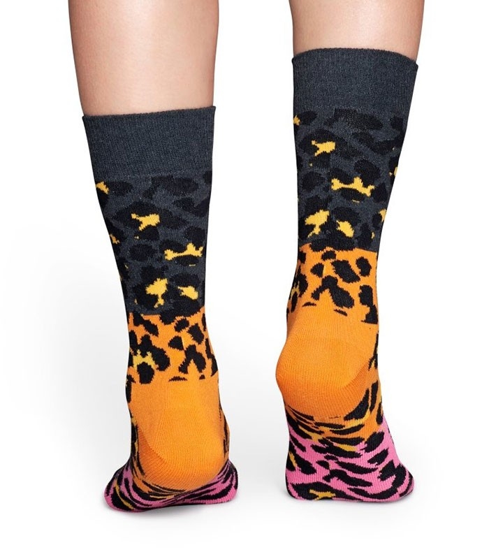 جوراب Happy Socks هپی ساکس طرح Block Leopard