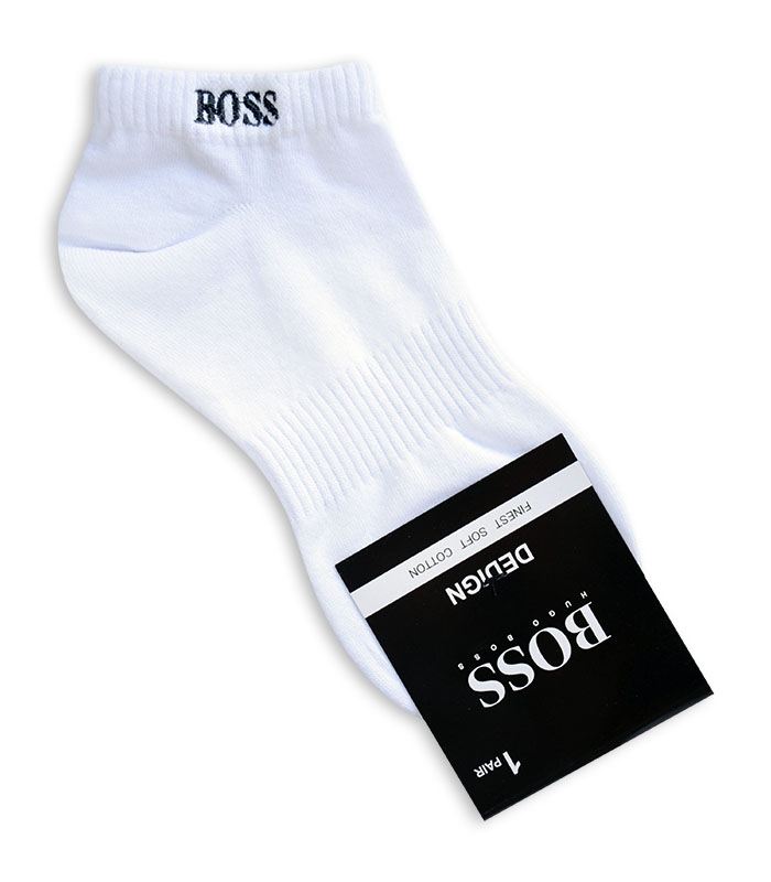 جوراب مچی طرح Boss سفید