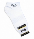 جوراب مچی گلدوزی طرح D&G سفید