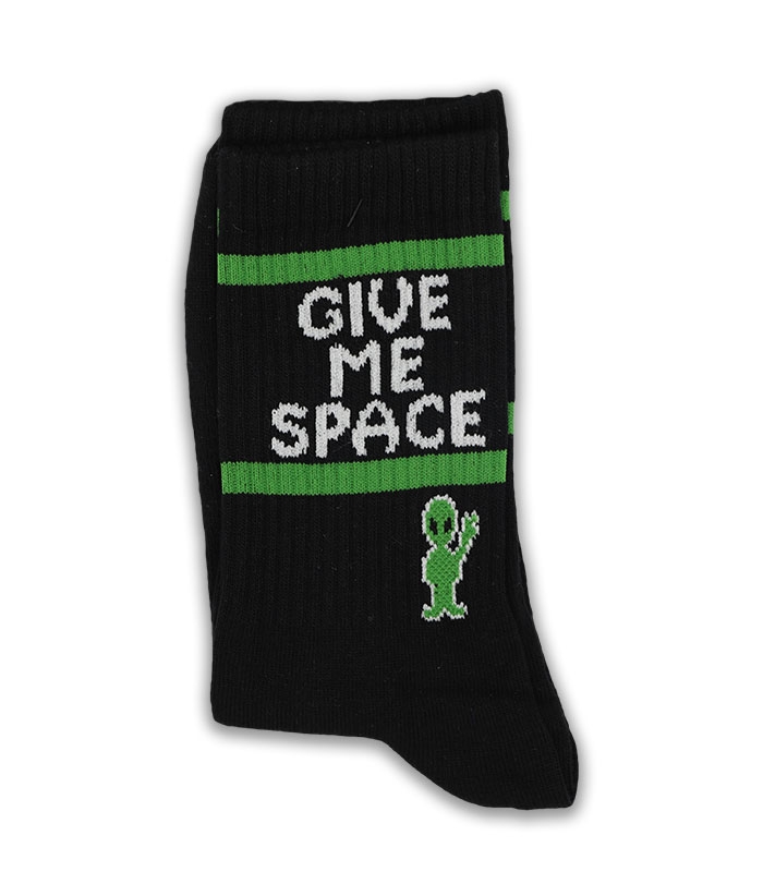 جوراب ساقدار Chetic چتیک طرح Give Me Space مشکی