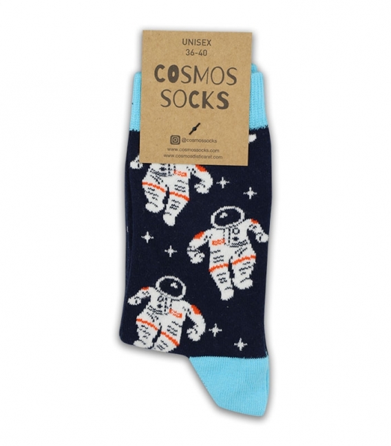 جوراب ساقدار Cosmos کازموس طرح فضانورد سرمه‌ای