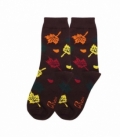 جوراب بچگانه ساقدار نانو پاتریس طرح برگ و بلوط پاییزی