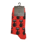 جوراب ساقدار Chetic چتیک طرح گربه قرمز