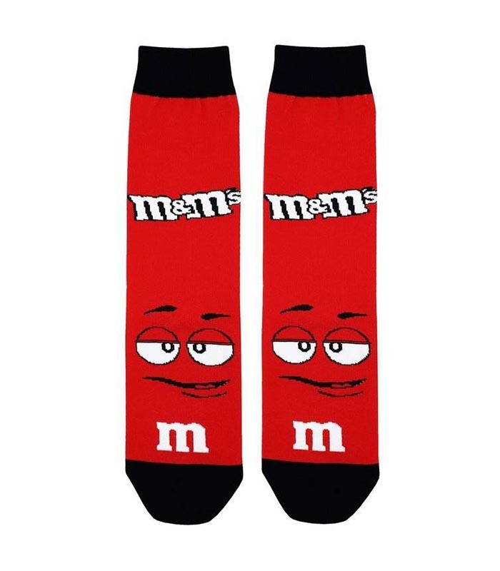 جوراب ساقدار نانو پاتریس طرح شکلات M&M قرمز