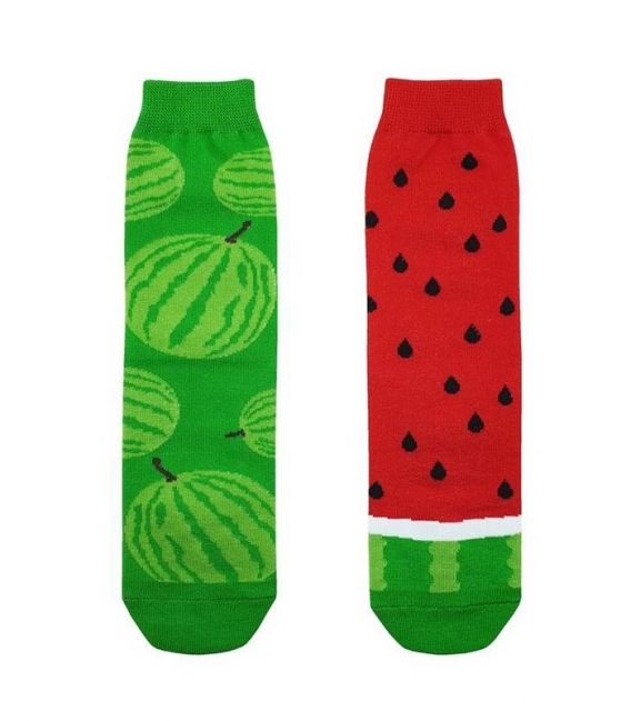 جوراب بچگانه لنگه به لنگه ساقدار نانو پاتریس طرح هندوانه سبز