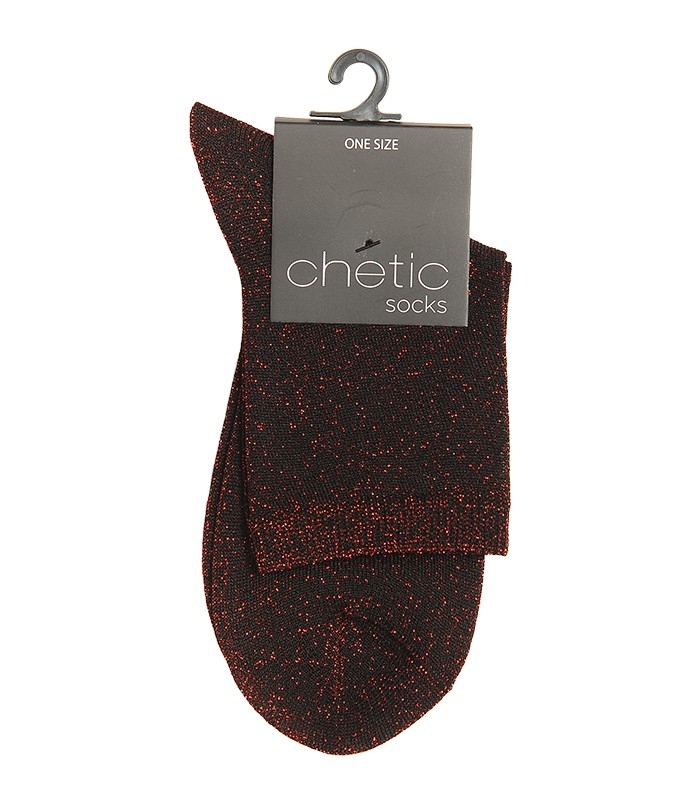 جوراب Chetic چتیک لمه‌ای قرمز ساده