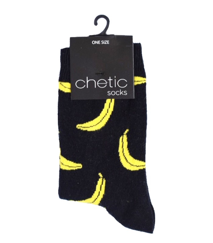 جوراب Chetic چتیک طرح موز مشکی