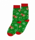 جوراب ساقدار نانو پاتریس طرح کوکی کریسمس سبز