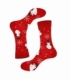 جوراب ساقدار نانو پاتریس طرح آدم برفی قرمز