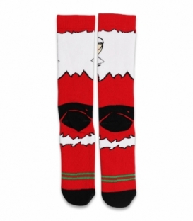 جوراب حوله‌ای ساقدار Ekmen طرح بابانوئل قرمز