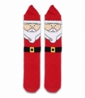 جوراب حوله‌ای کف استپدار ساقدار Ekmen اکمن طرح بابانوئل برفی قرمز