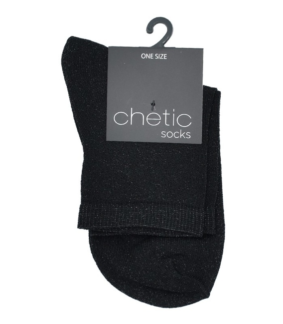 جوراب Chetic چتیک لمه‌ای مشکی ساده کم‌برق