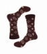 جوراب ساقدار نانو پاتریس طرح لویی ویتون قهوه‌ای