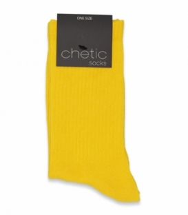 جوراب ساقدار کش انگلیسی Chetic چتیک ساده زرد