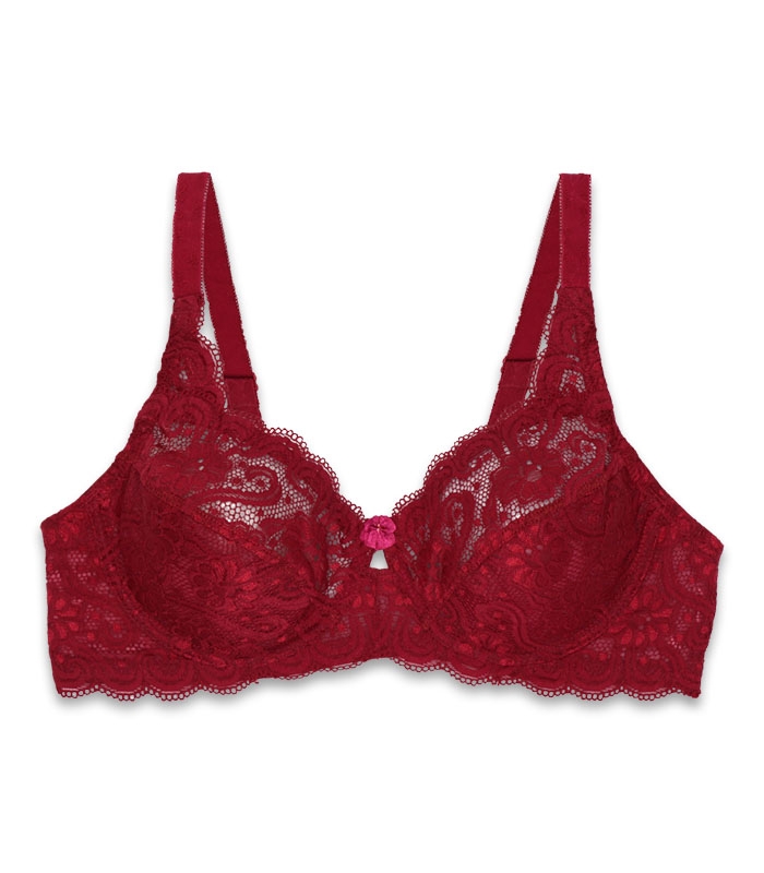 Charm bra, red