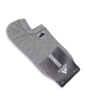 جوراب قوزکی طرح adidas خاکستری