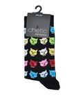 جوراب ساقدار Chetic چتیک طرح گربه‌های رنگی