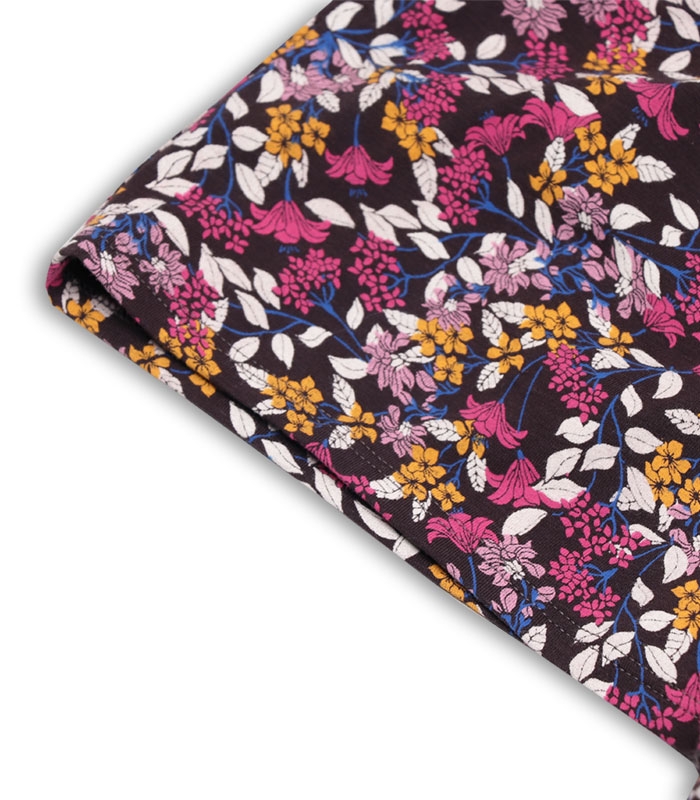تاپ و شلوارک نخی Neev نیو کد 4101 سرخابی Clematis