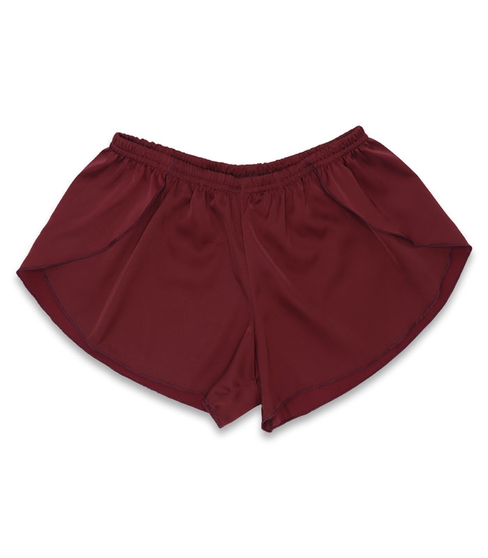 تاپ و شلوارک ساتن Neev نیو کد 4402 زرشکی Royal Purple