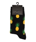جوراب ساقدار Chetic چتیک طرح آناناس ‌مشکی