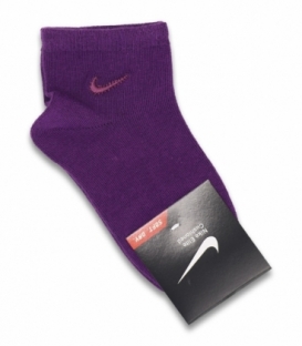 جوراب بچگانه نیم ساق گلدوزی طرح Nike بنفش