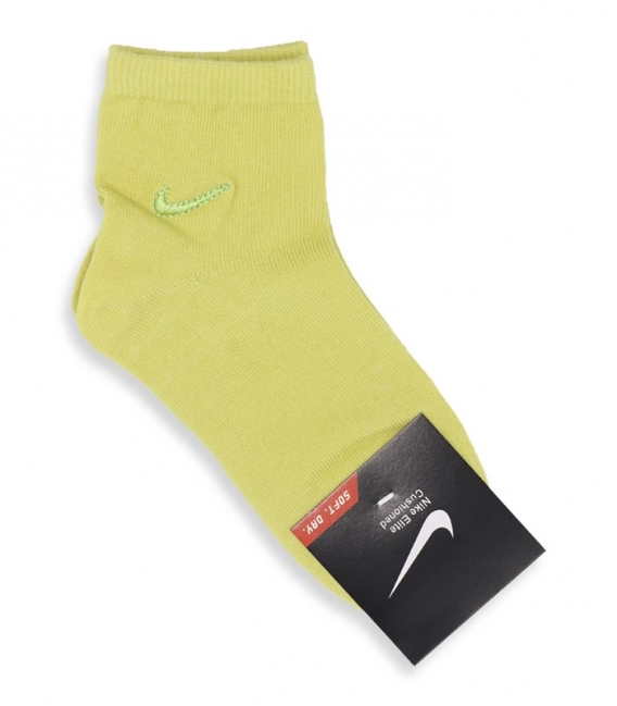 جوراب بچگانه نیم ساق طرح Nike سبز فسفری