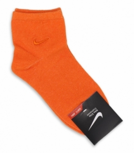 جوراب بچگانه نیم ساق گلدوزی طرح Nike نارنجی
