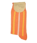 جوراب Chetic چتیک طرح راه‌راه کلاسیک نارنجی
