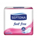 نوار بهداشتی بالدار قطر نازک کتانی Septona سپتونا Feel Free مدل Night - بسته 8 عددی