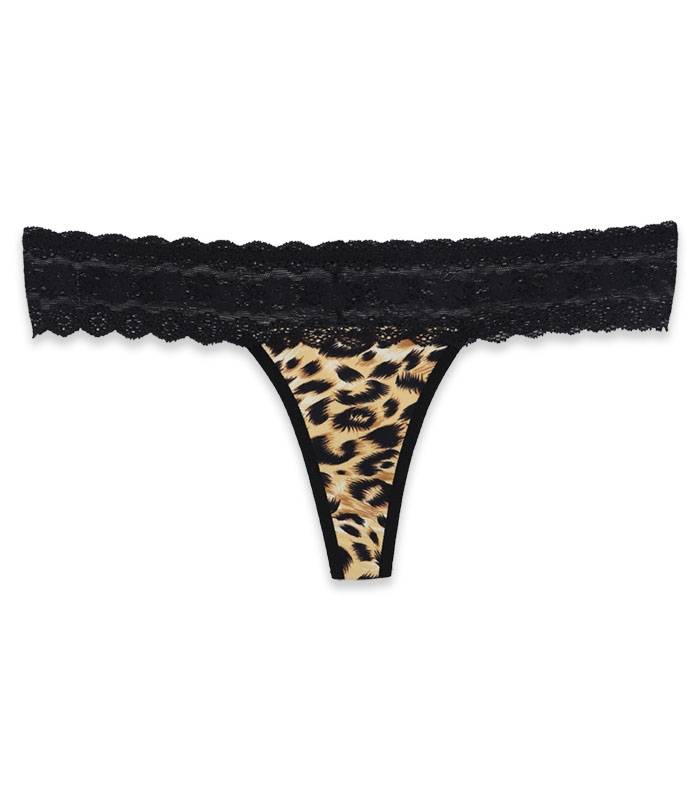 شورت زنانه بکلس میکرو فایبر ضد حساسیت دانتل دار Neev نیو کد 2015 پلنگی Leopard