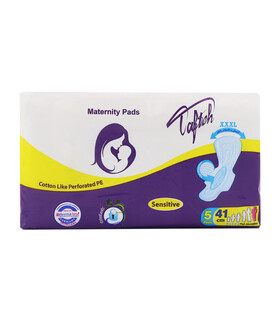 نوار بهداشتی بالدار کتانی تافته مدل بعد از زایمان کد 1112 - بسته 5 عددی