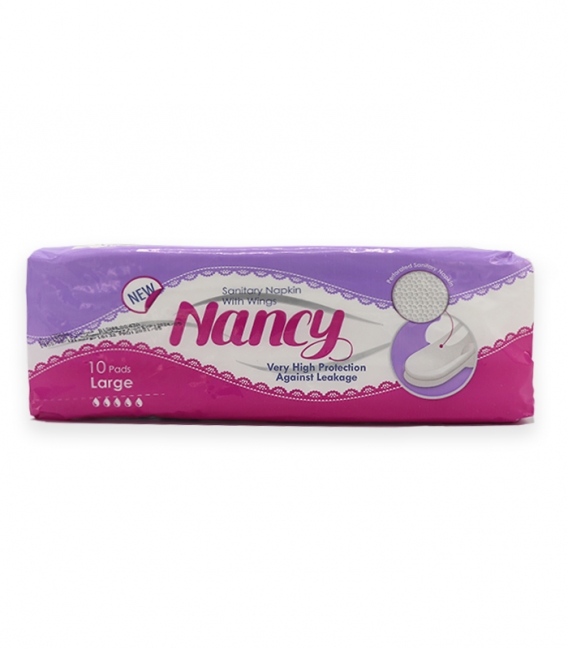 نوار بهداشتی بالدار مشبک Nancy نانسی بزرگ کد 652 - بسته 10 عددی