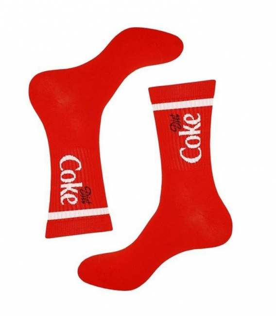 جوراب ساقدار کش انگلیسی نانو پاتریس طرح کوکا رژیمی قرمز